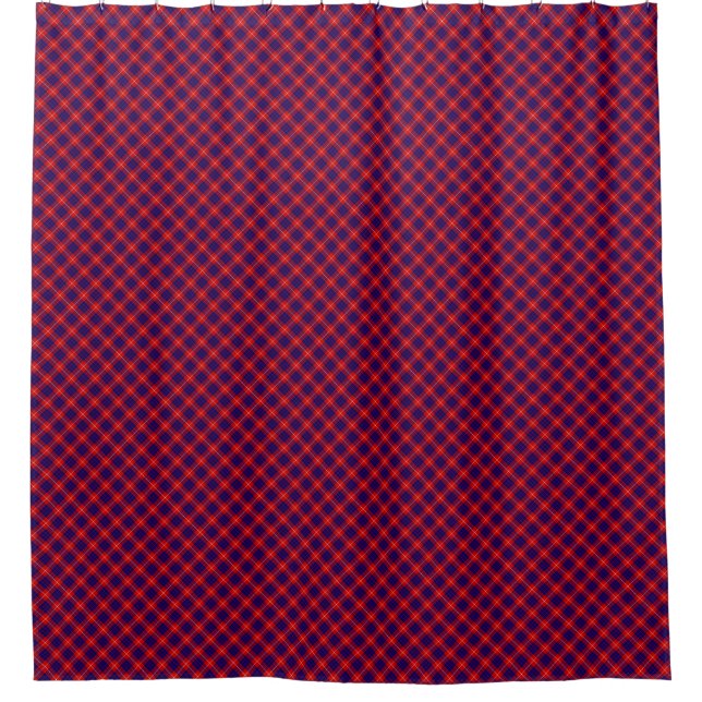 Cortina De Ducha Hamilton tartan azul violeta (Anverso)