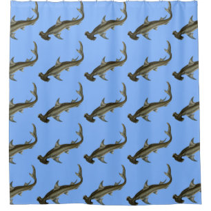 Cortina De Ducha Hammerhead Shark Blue