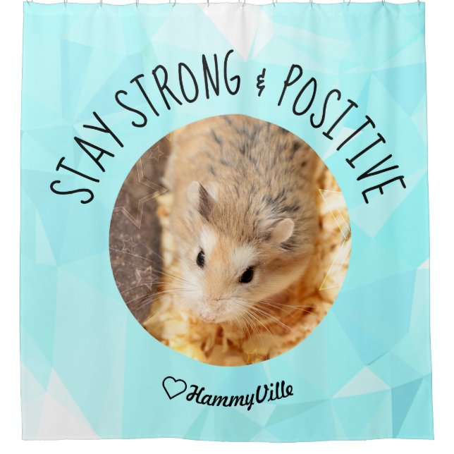 Cortina De Ducha HammyVille - Corte Hamster limpio y fresco (Anverso)