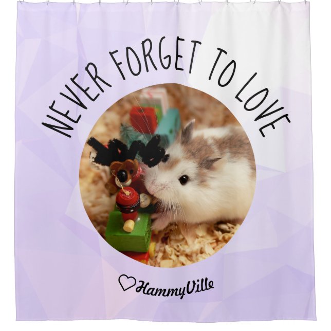 Cortina De Ducha HammyVille - Corte Hamster limpio y fresco (Anverso)