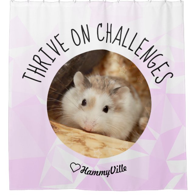 Cortina De Ducha HammyVille - Corte Hamster limpio y fresco (Anverso)