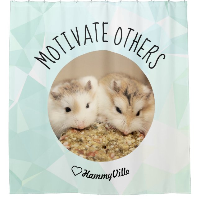Cortina De Ducha HammyVille - Corte Hamster limpio y fresco (Anverso)