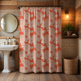 Cortina De Ducha Hand Drawn Peony Floral 