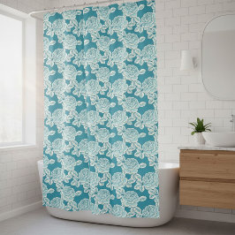 Cortina De Ducha Hand Drawn Peony Floral 