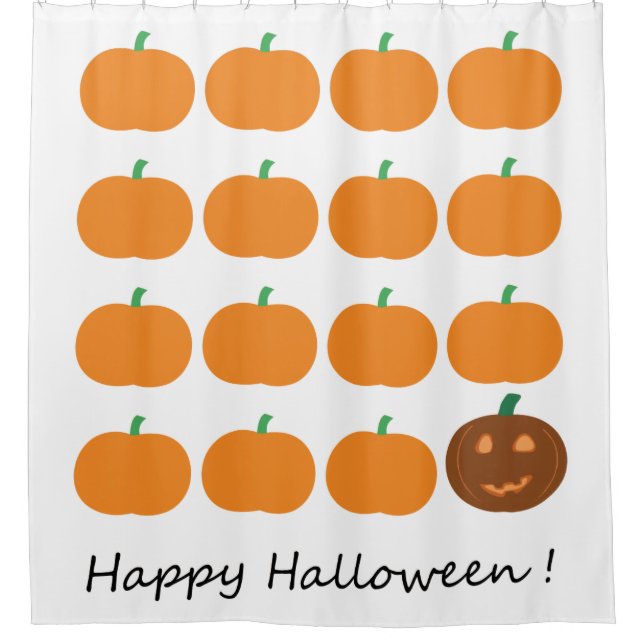 Cortina De Ducha Happy Halloween Cumpkin Patch (Anverso)