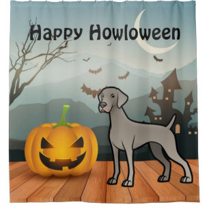 Cortina De Ducha Happy Howloween Weimaraner