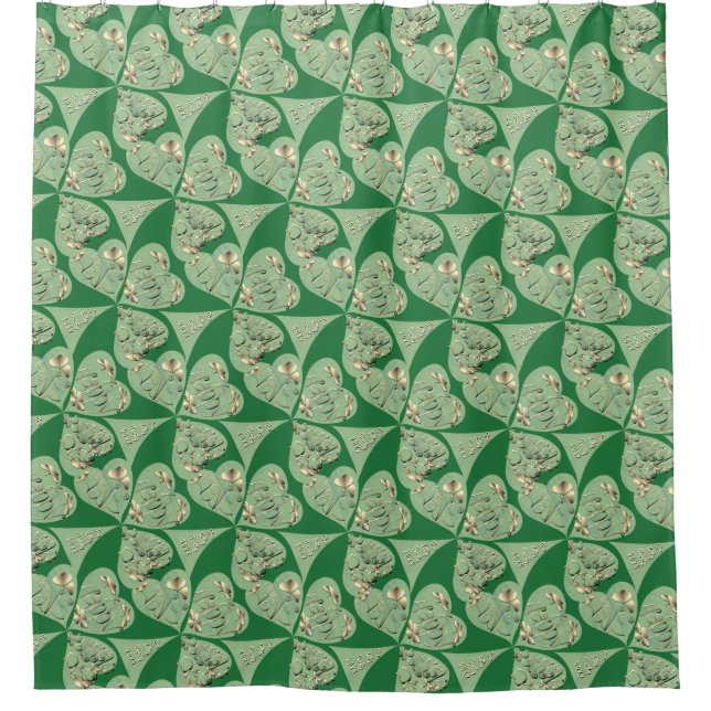 Cortina De Ducha "Happy St. Patrick's" Shamrock (Anverso)