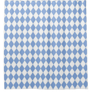 Cortina De Ducha Harlequin-Azul-Elegante-Colecciones