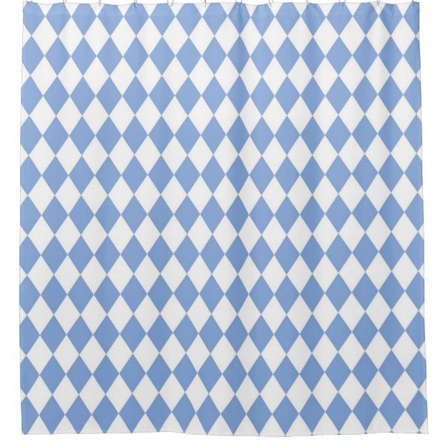 Cortina De Ducha Harlequin-Azul-Elegante-Colecciones (Anverso)