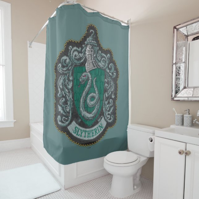 Cortina De Ducha Harry Potter | Escudo Retro Mighty Slytherin (In situ)
