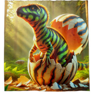 Cortina De Ducha Hatear dinosaurio