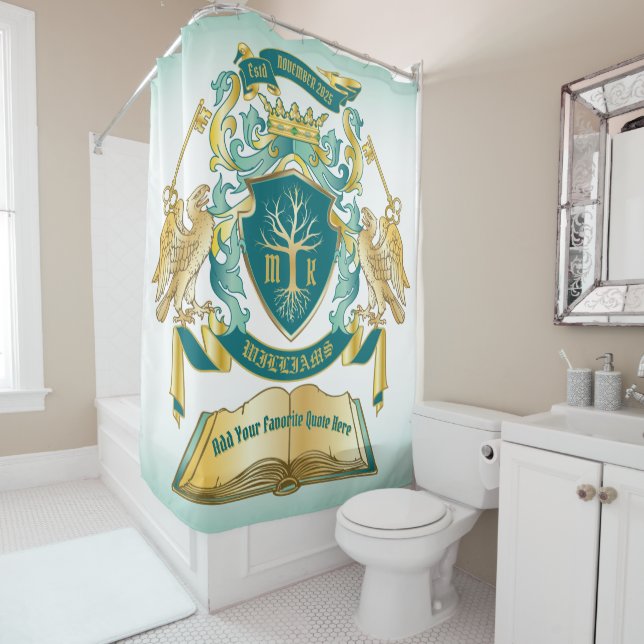 Cortina De Ducha Haz tu propio libro de árbol de emblemas clave cor (In situ)