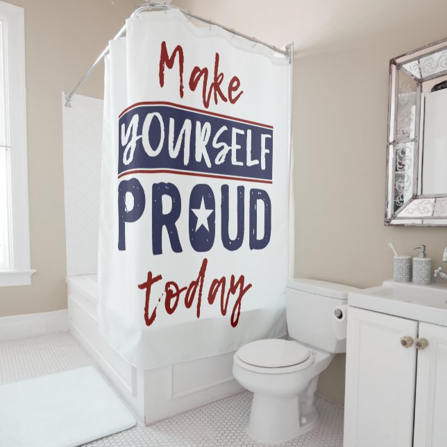 Cortina de ducha "Hazte orgulloso" (In situ)