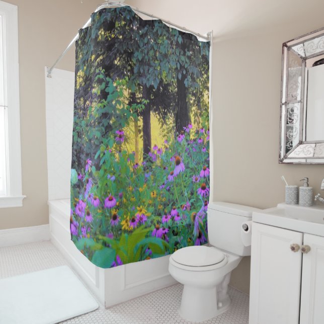 Cortina De Ducha Hazy Morning Sunrise en My Rubio Garden (In situ)