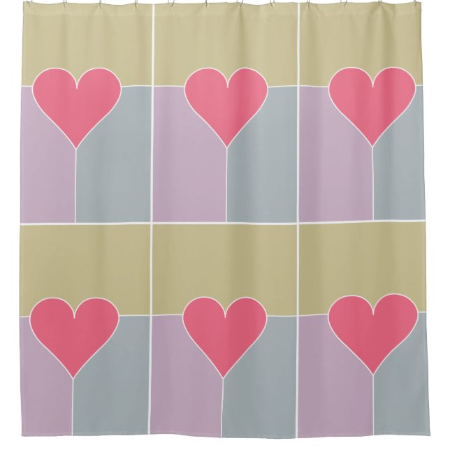 Cortina de ducha Heart Pattern (Anverso)