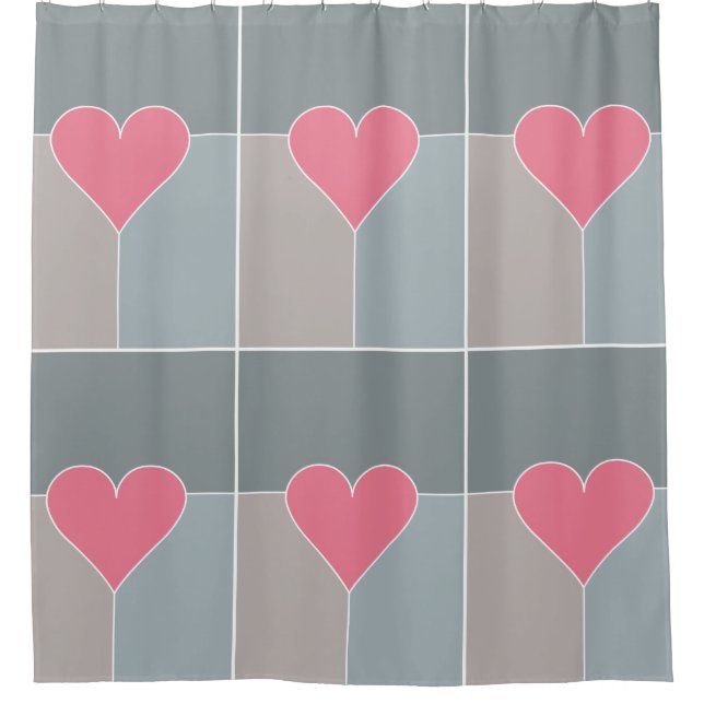 Cortina de ducha Heart Pattern (Anverso)