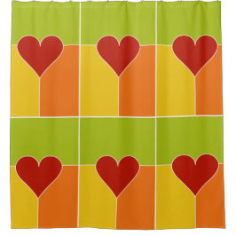 Cortina de ducha Heart Pattern