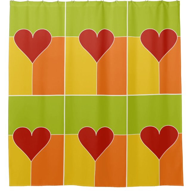 Cortina de ducha Heart Pattern (Anverso)