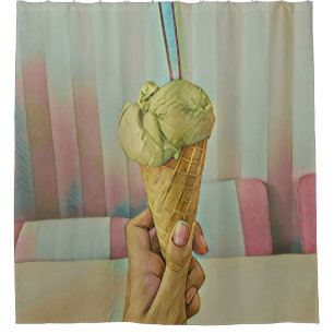 Cortina De Ducha Helado de chocolate