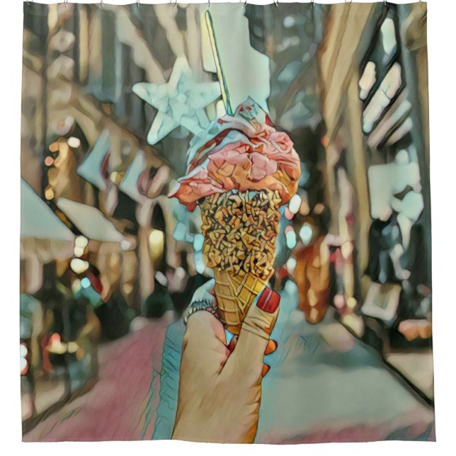 Cortina De Ducha Helados rociados (Anverso)