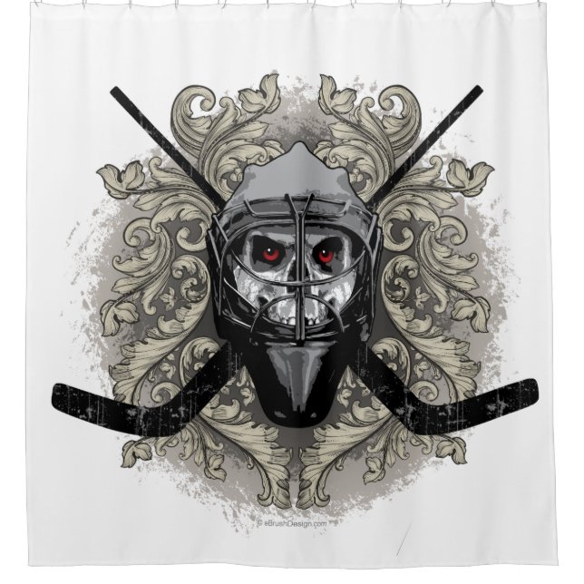 Cortina De Ducha Hellish Hockey Goalie (Anverso)