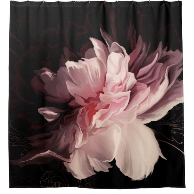 Cortina De Ducha Hermosa flor peony (Anverso)