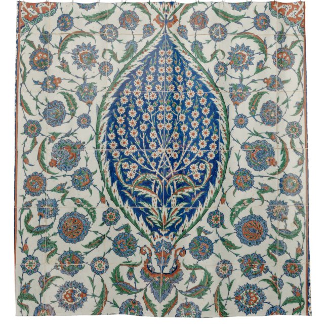 CORTINA DE DUCHA HERMOSA FLORAL TEXTIL (Anverso)