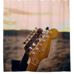 Cortina De Ducha Hermosa Guitarra Bass