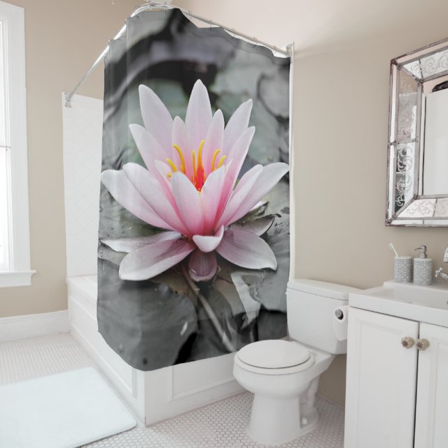 Cortina De Ducha Hermosa liebre rosa (In situ)