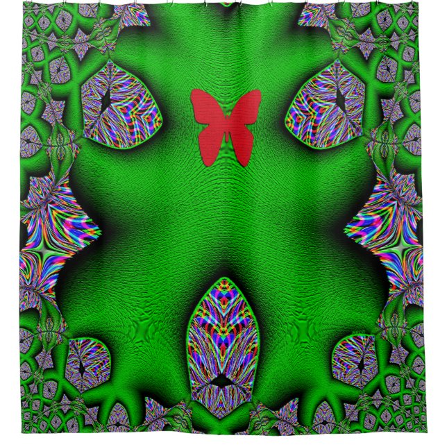 Cortina De Ducha Hermosa mariposa...... (Anverso)