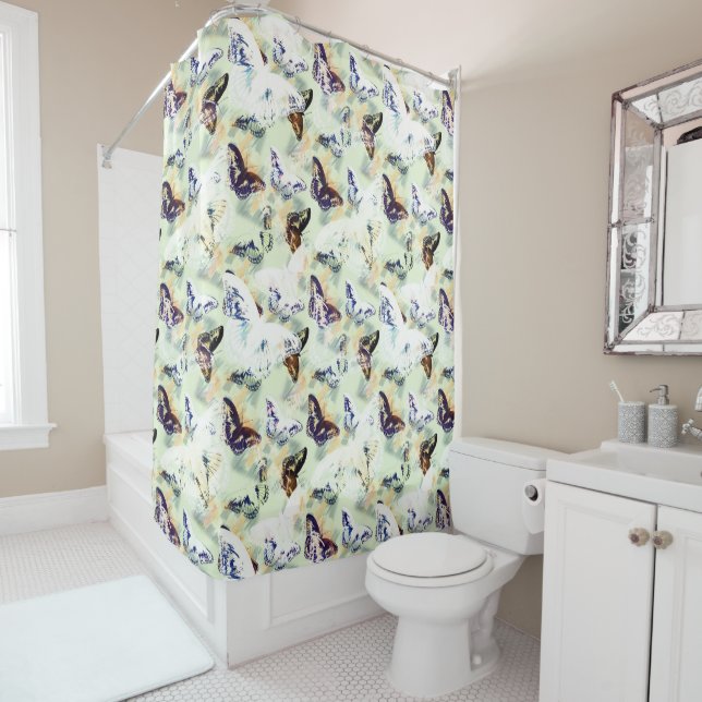 Cortina De Ducha Hermosa mariposa con estilo (In situ)