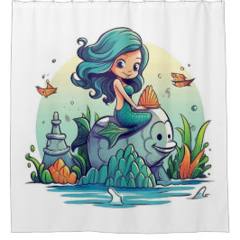 Cortina De Ducha Hermosa Sirenita