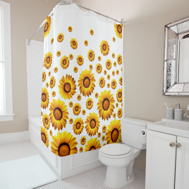 Cortina De Ducha Hermosas flores amarillas (In situ)