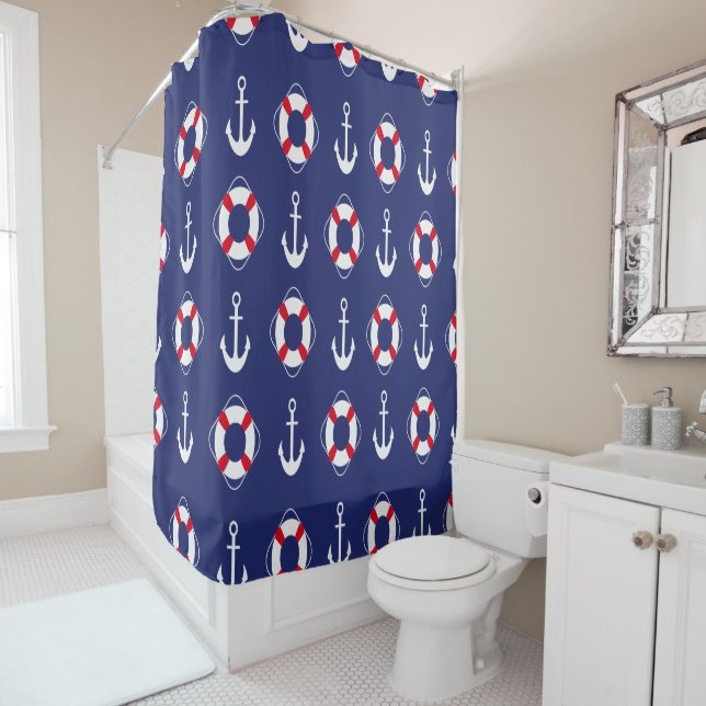 Cortina De Ducha Hermoso estilo naval para tu baño (In situ)