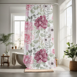 Cortina De Ducha Hermoso floral decorativo llamativo
