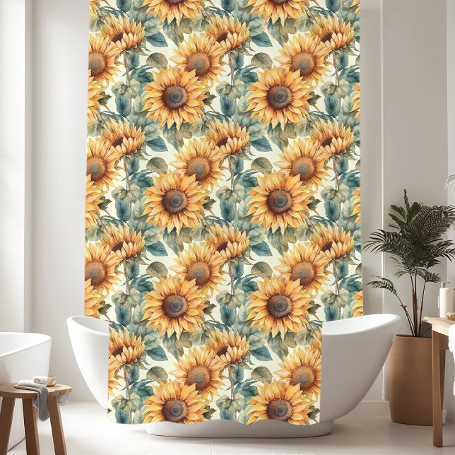 Cortina De Ducha Hermoso girasol otoñal (Subido por el creador)