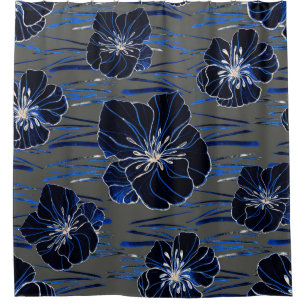 Cortina De Ducha Hermoso patrón impecable con estilo acuarela