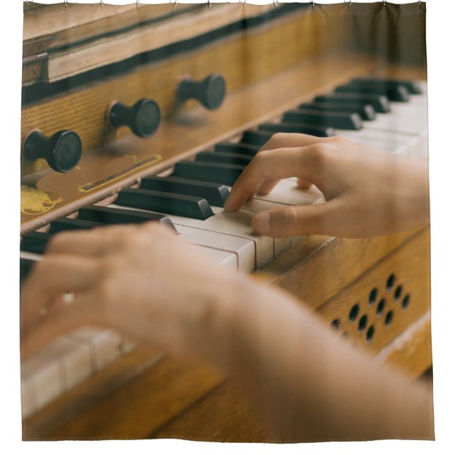 Cortina De Ducha Hermoso piano (Anverso)