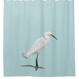 Cortina De Ducha Hermoso Snowy Egret