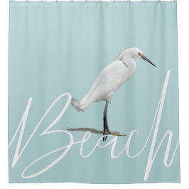 Cortina De Ducha Hermoso Snowy Egret