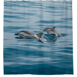 Cortina De Ducha Hermosos delfines acuáticos