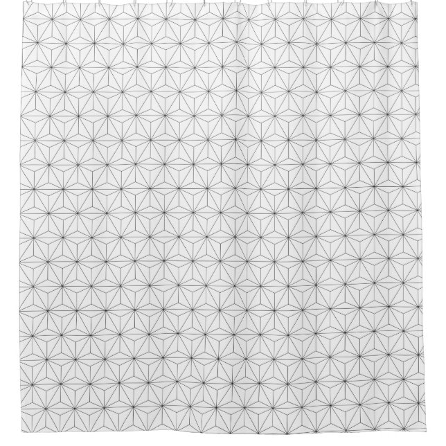 Cortina de ducha hexagonal geométrica (Anverso)