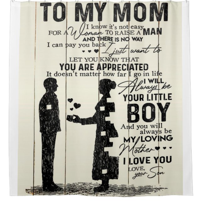 Cortina De Ducha Hijo a mamá Poster vertical | Lovely Gift (Anverso)