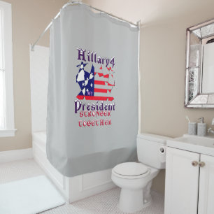 Cortina De Ducha Hillary Por Presidente De EE. UU. Somos Más Fuerte