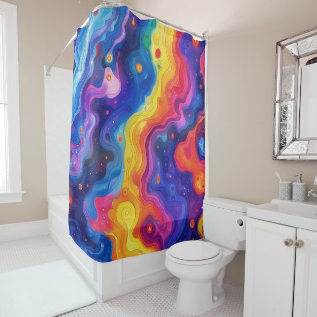 Cortina De Ducha Hippie Art Shower Curtain (In situ)