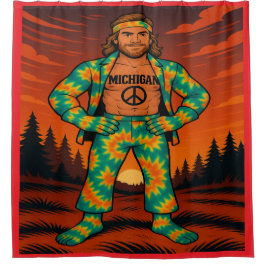 Cortina De Ducha Hippie Michigan Man