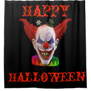 Cortina De Ducha Hobo el payaso malvado (feliz Halloween)