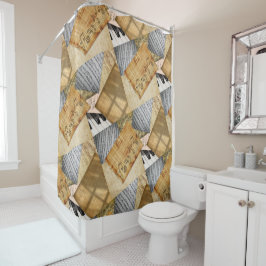 Cortina De Ducha Hoja antigua de notas musicales de vintage Piano K