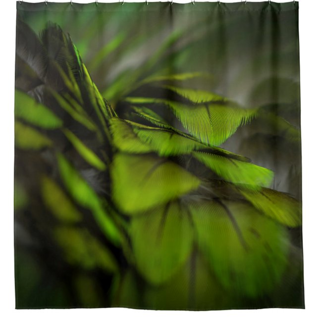 Cortina De Ducha Hoja verde (Anverso)