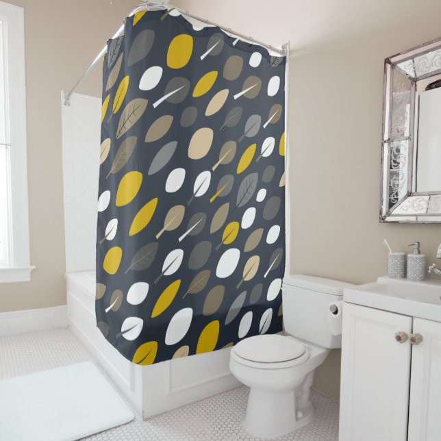 Cortina De Ducha Hojas de medianoche (In situ)